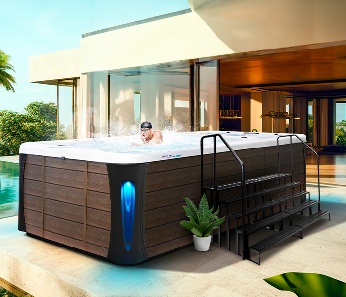 Calspas hot tub being used in a family setting - Yakima
