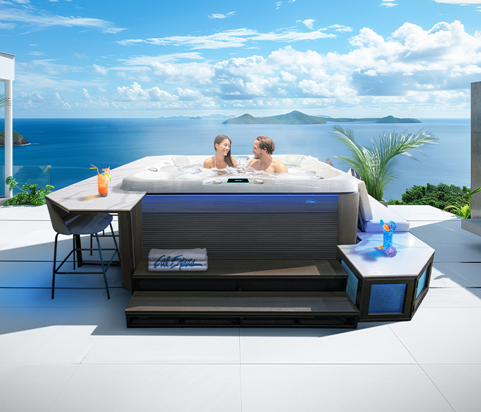 Calspas hot tub being used in a family setting - Yakima